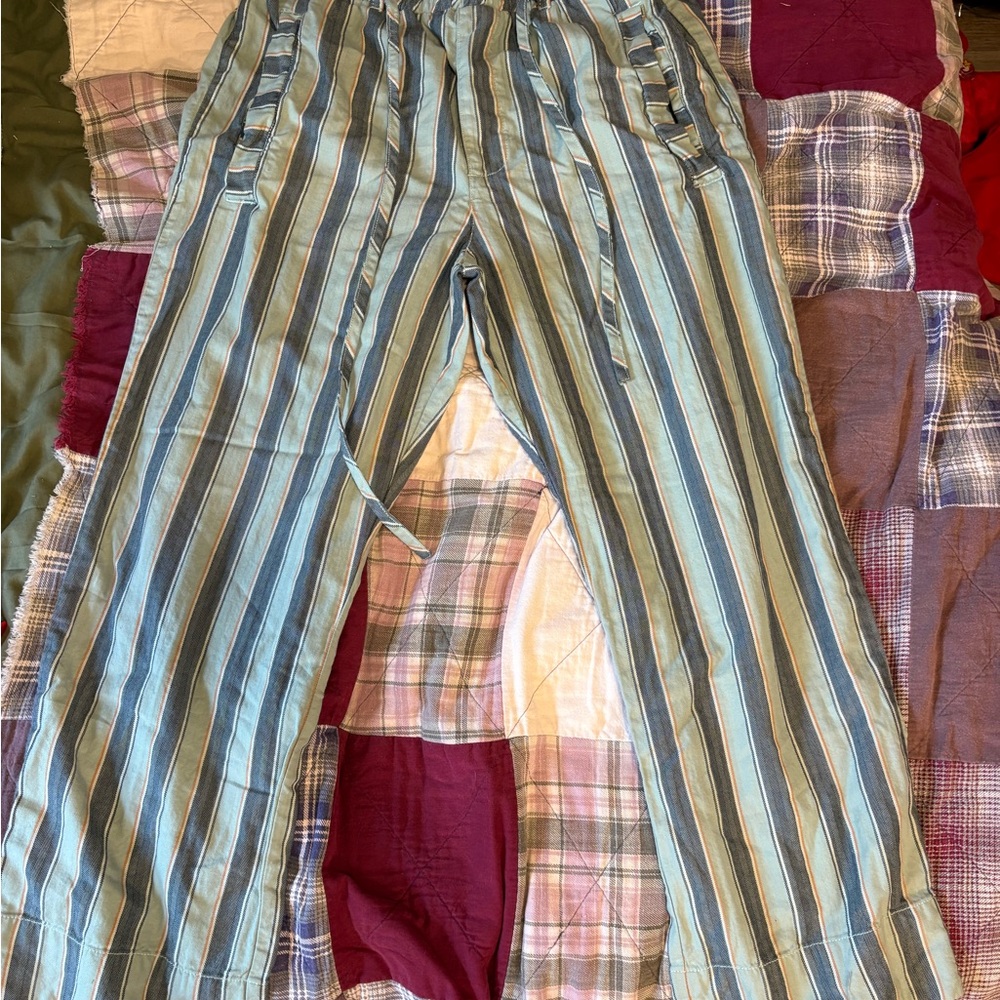Free People Chevron Striped Pants in Blue and Orange